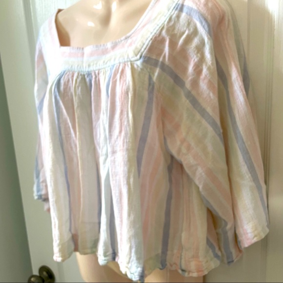 🌸3 for $30 GAP White Linen top women Summer Blouse - Picture 3 of 16